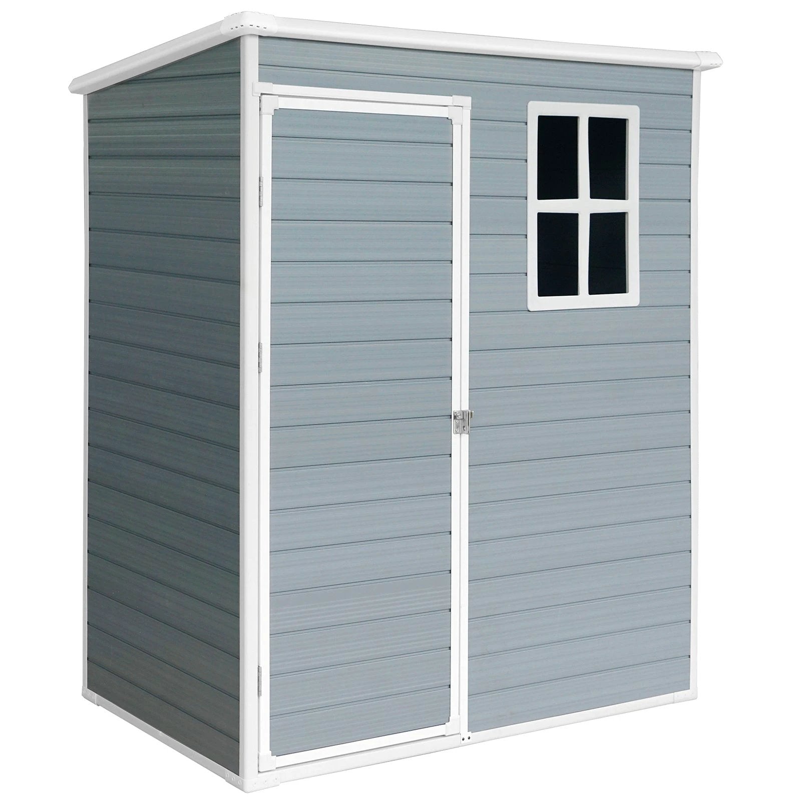 5x3ft Resin Outdoor Storage Shed Kit-Perfect to Store Patio Furniture Grey by eprolo
