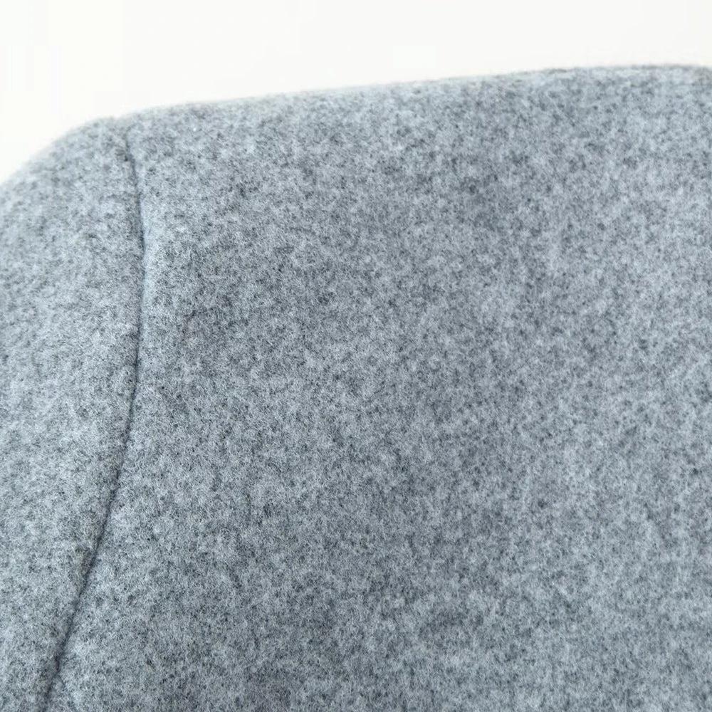 Multi breasted long spliced woolen coat by eprolo