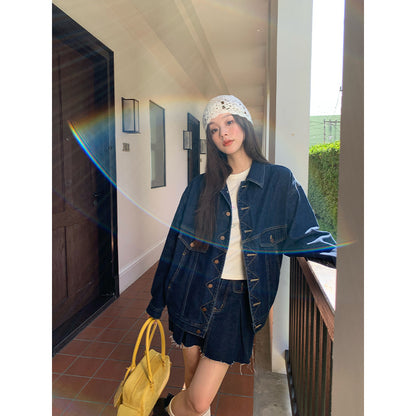 Fashionable Loose Denim Jacket for Women