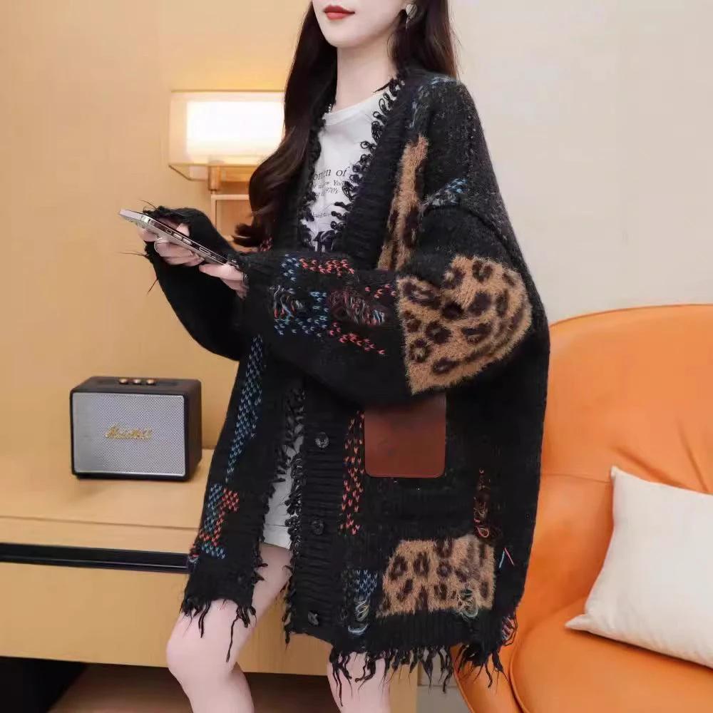 Relaxed Knit Cardigan Sweater Coat for Women Oversized Loose Fit Casual StylePlus Size Autumn/Winter Fashion Top by eprolo