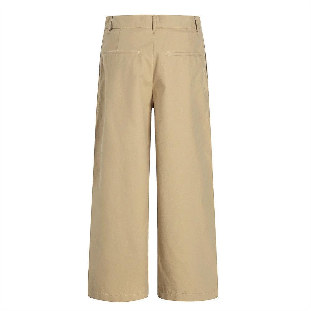 Solid Color Loose Straight Leg Pants by eprolo
