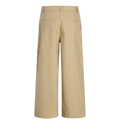 Solid Color Loose Straight Leg Pants by eprolo