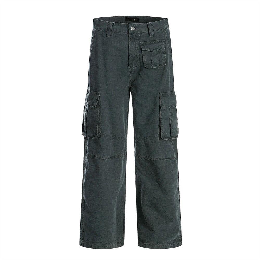 Loose Wide Leg Straight Leg Pants by eprolo