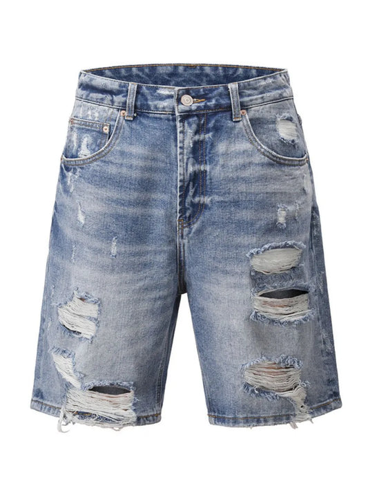 Bermuda en jean délavé pour homme
