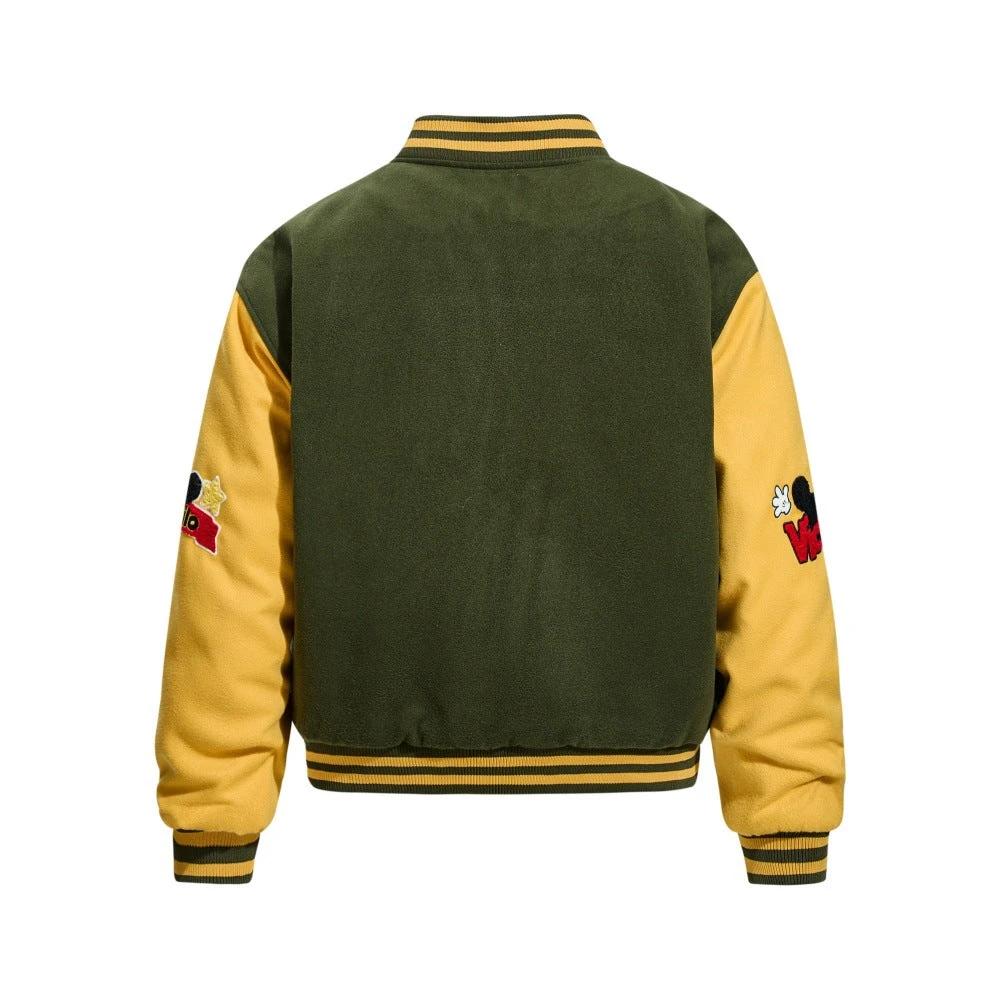 Mickey Cartoon Heavy Industries Embroidered Baseball Jacket by eprolo