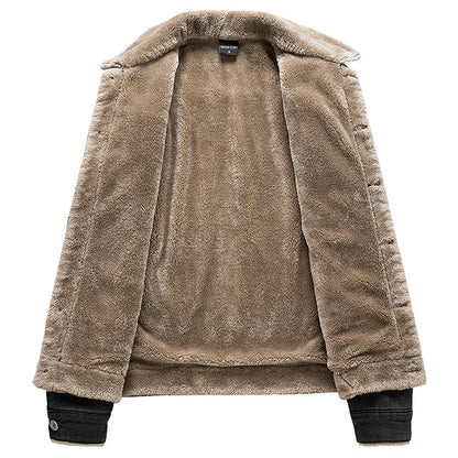 Denim jacket With Plush and Thick coat for Men's