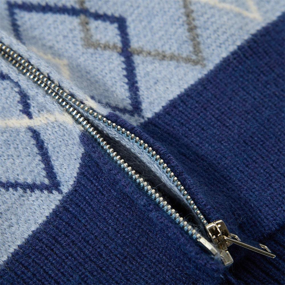 Cartoon Jacquard Loose Collar Knitted Shirt by eprolo