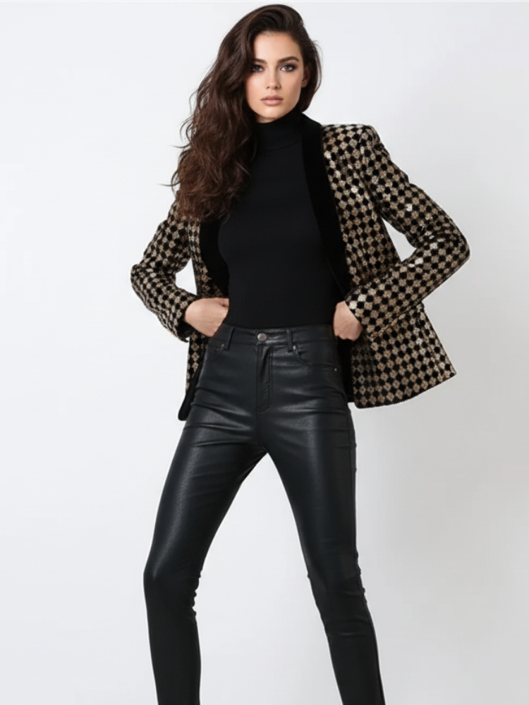 Diamond Inlay Blazer, Wall Street | Women - BYMANYC ® New York-1