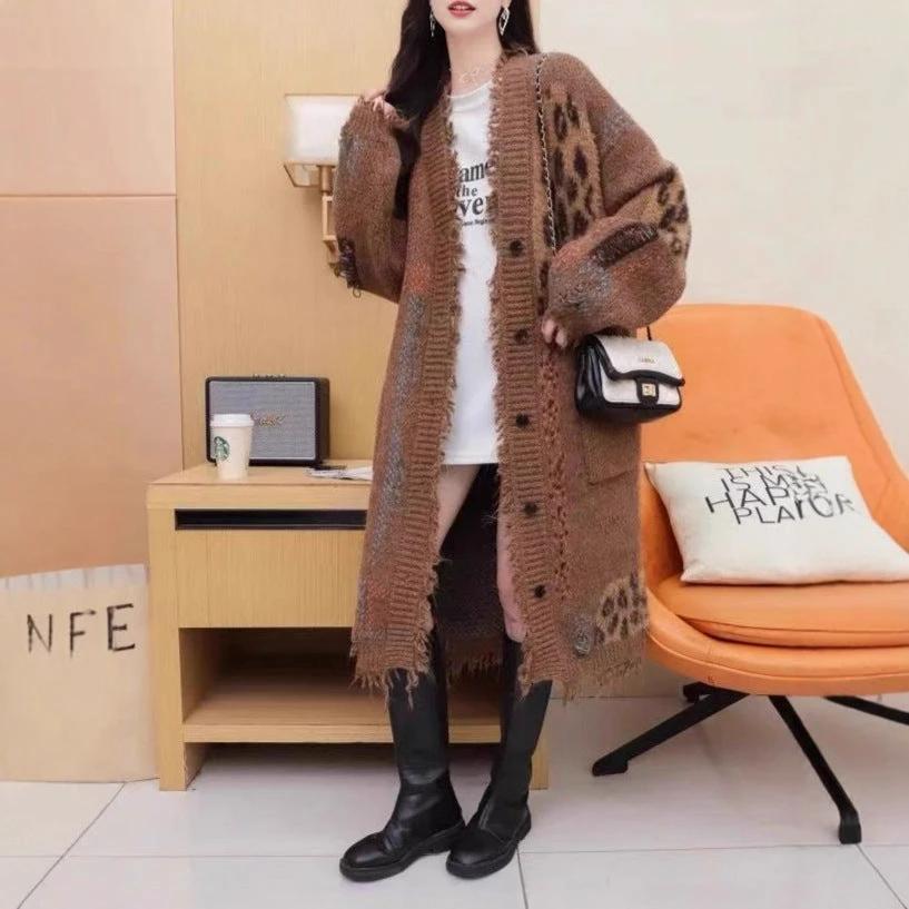 Relaxed Knit Cardigan Sweater Coat for Women Oversized Loose Fit Casual StylePlus Size Autumn/Winter Fashion Top by eprolo