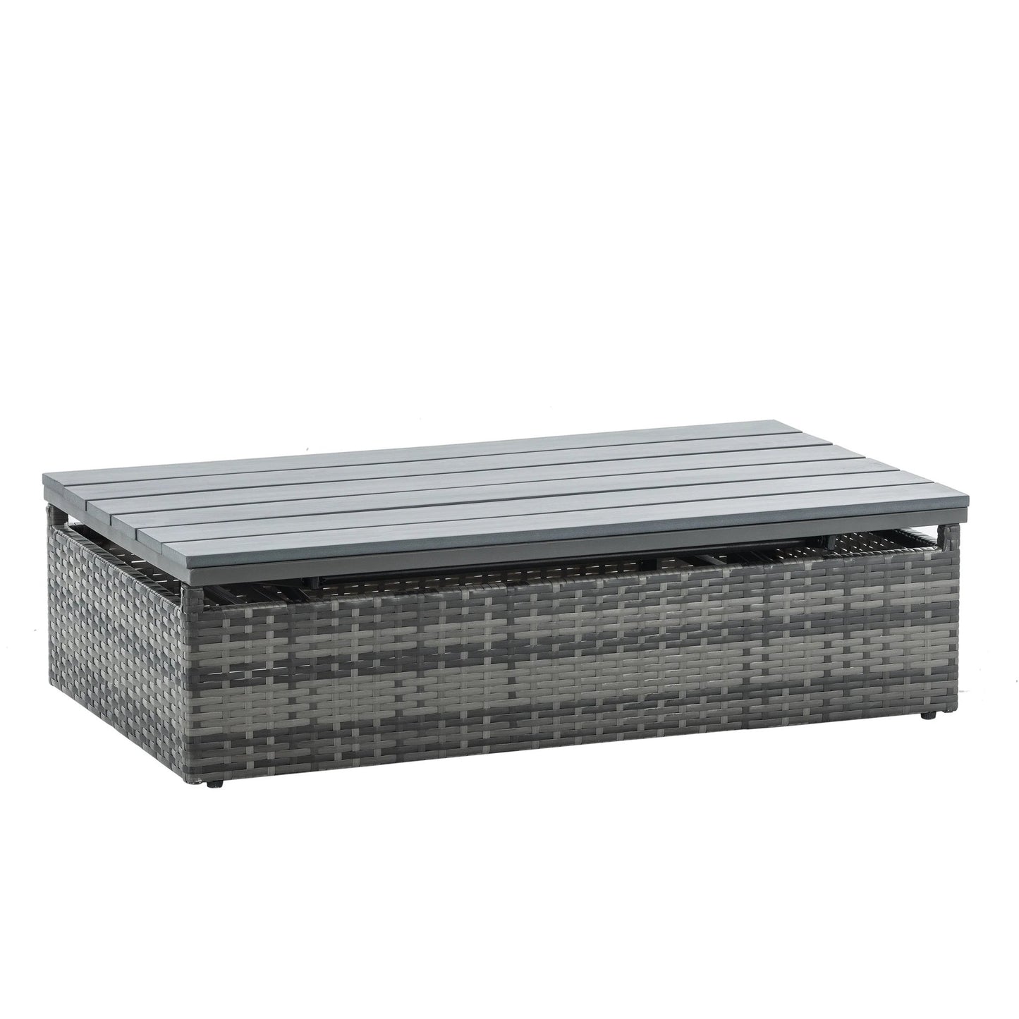 Patio Furniture, Outdoor Furniture, Seasonal PE Wicker Furniture,5 Set Wicker Furniture With Plywood Coffee Table by eprolo