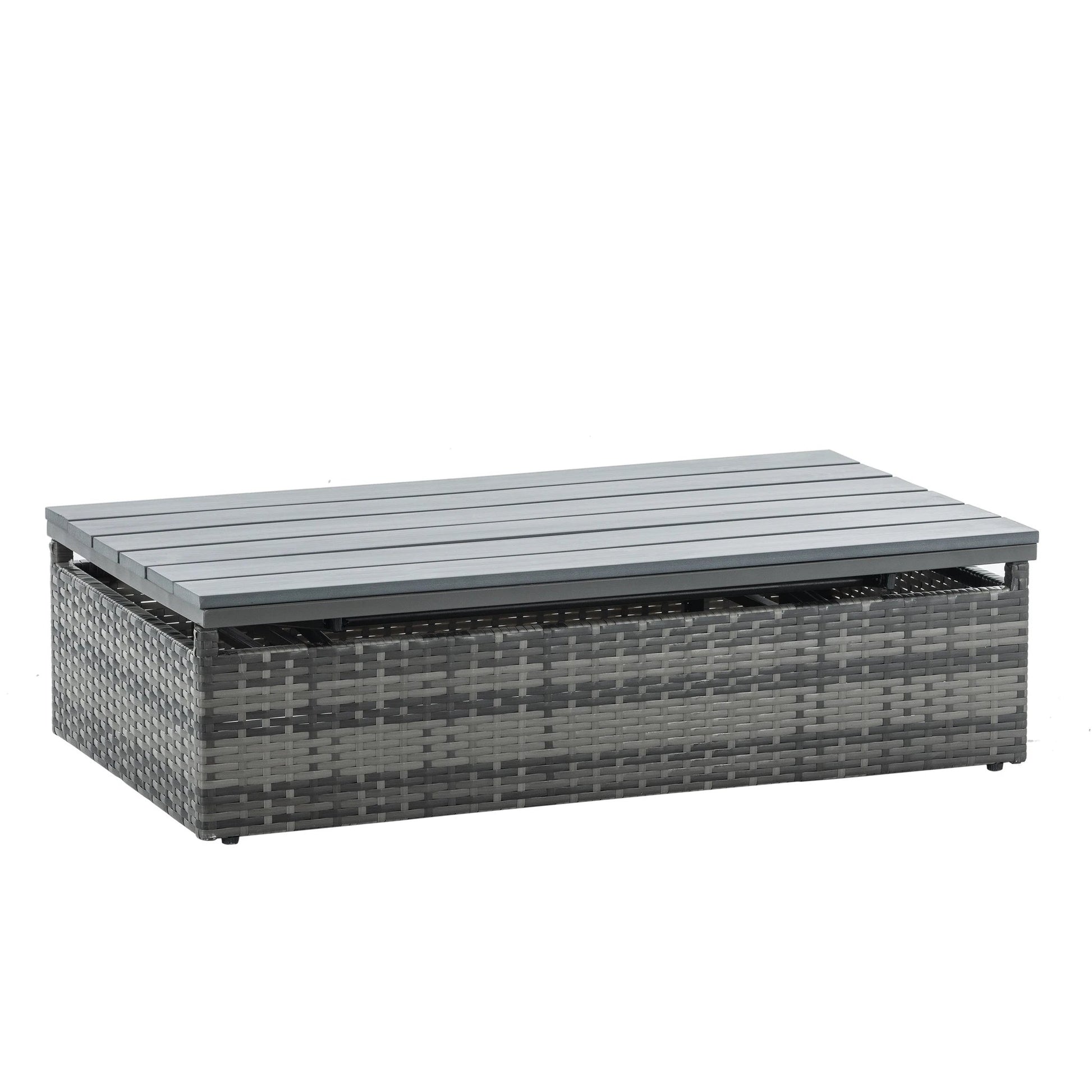 Patio Furniture, Outdoor Furniture, Seasonal PE Wicker Furniture,5 Set Wicker Furniture With Plywood Coffee Table by eprolo