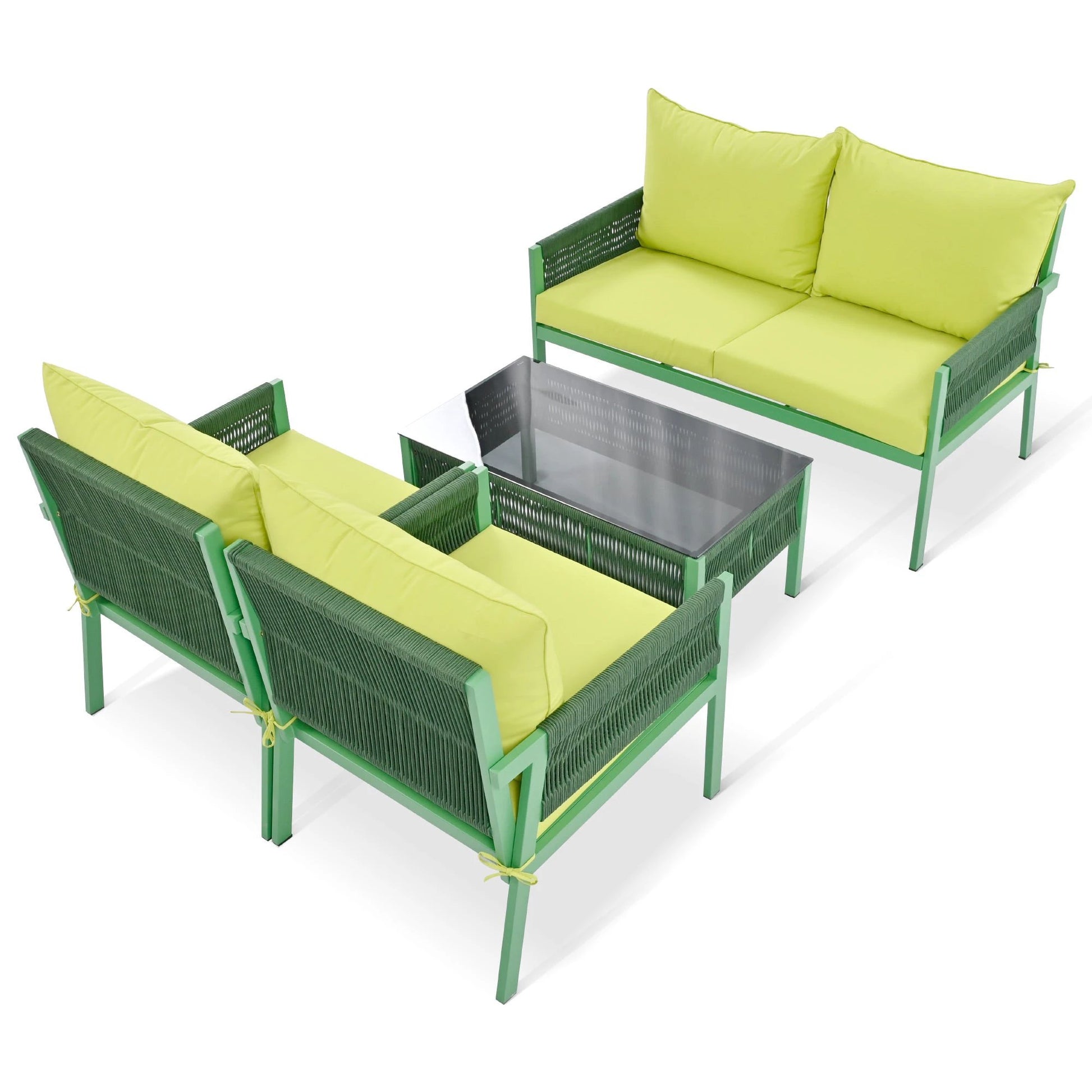 Outdoor Furniture with Tempered Glass Table by eprolo