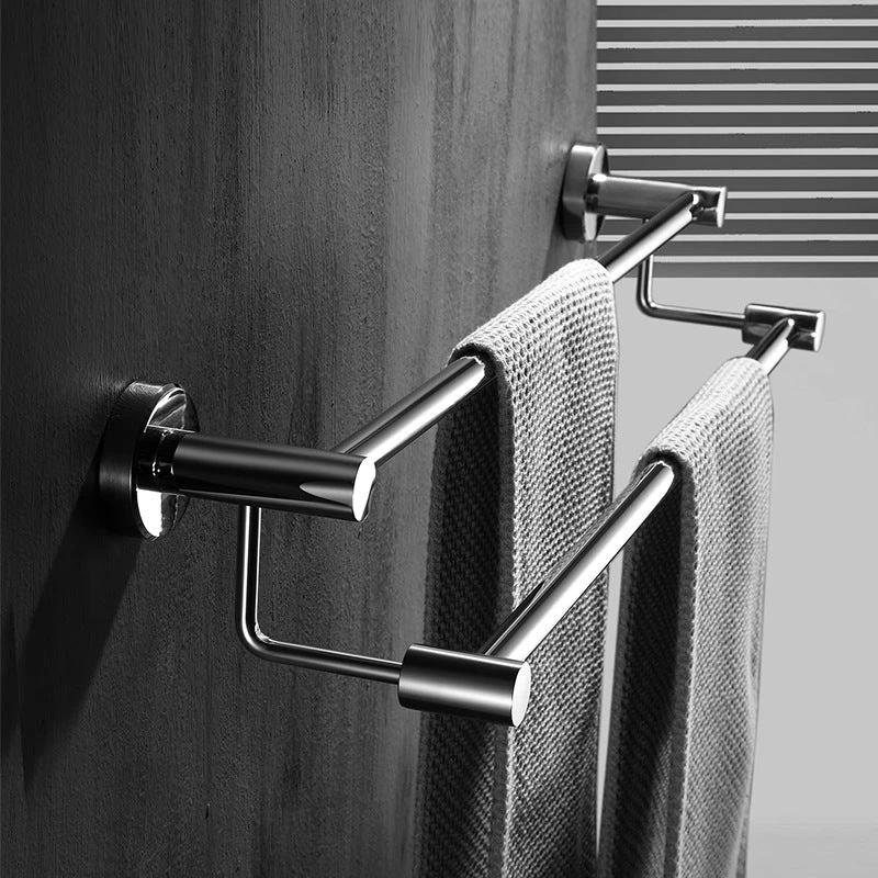 304 stainless steel towel rack, non perforated, bathroom towel double pole hanging rack, household towel rack by eprolo