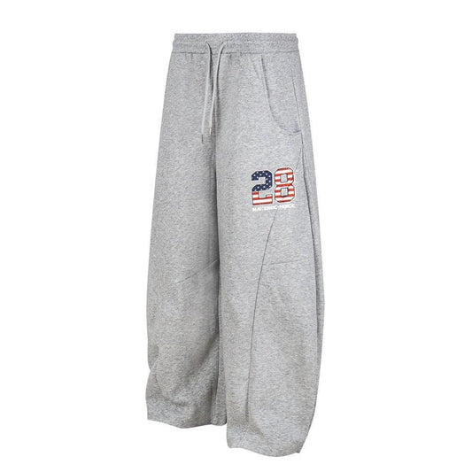 Embroidered Sports Pants With Adhesive Fabric by eprolo