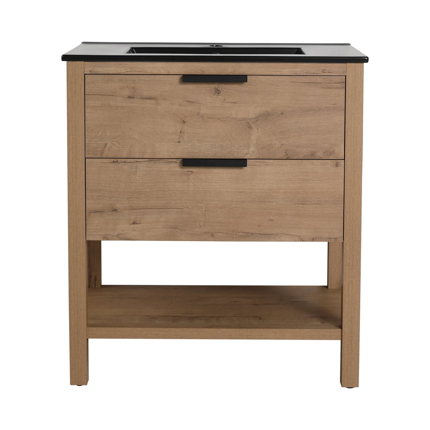 30 Inch Bathroom Vanity Plywood With 2 Drawers(BVB01030IMO-BL9075BK) by eprolo