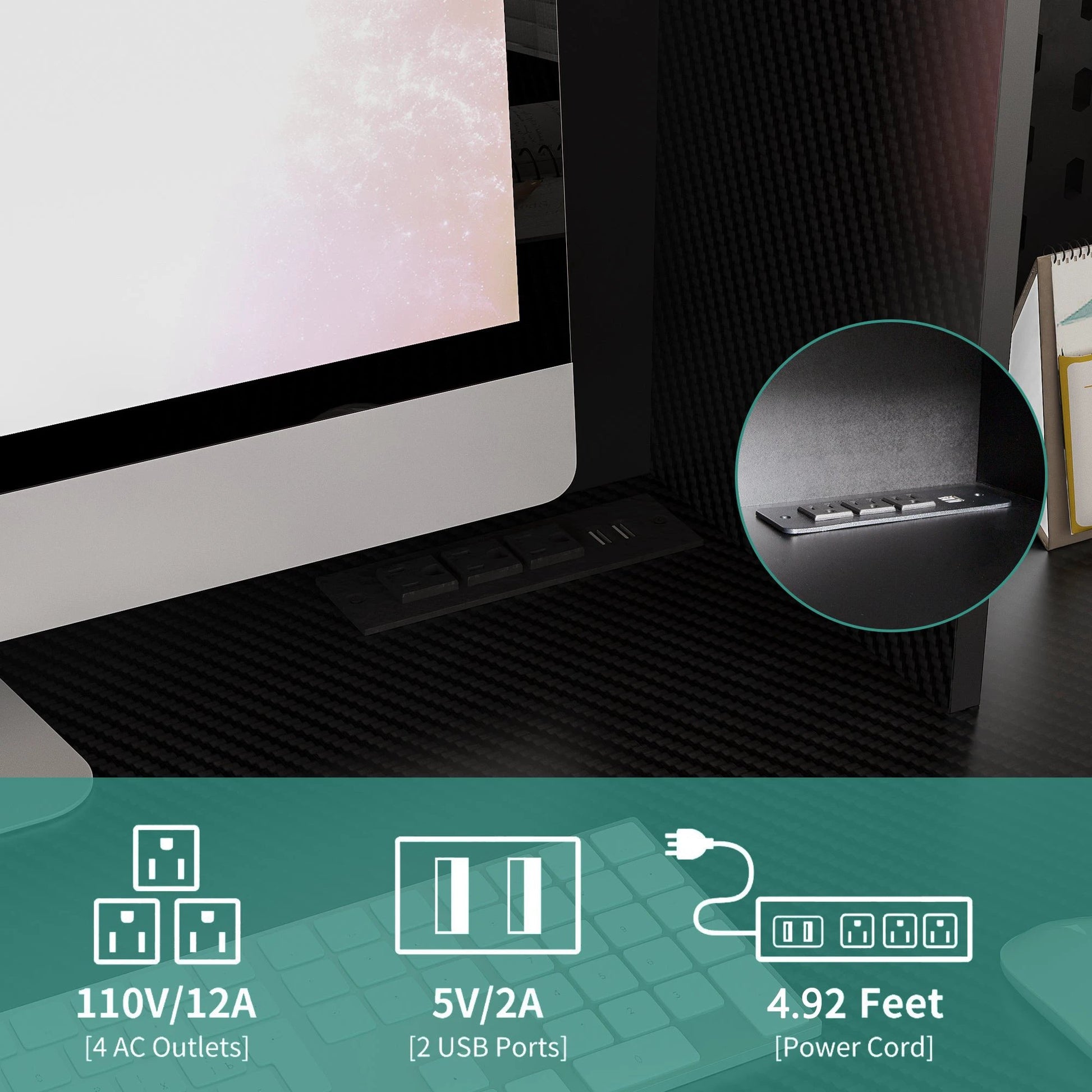 Writing desk with drawer bookshelf and charger, modern L-shaped desk with storage space, corner gaming computer desk by eprolo