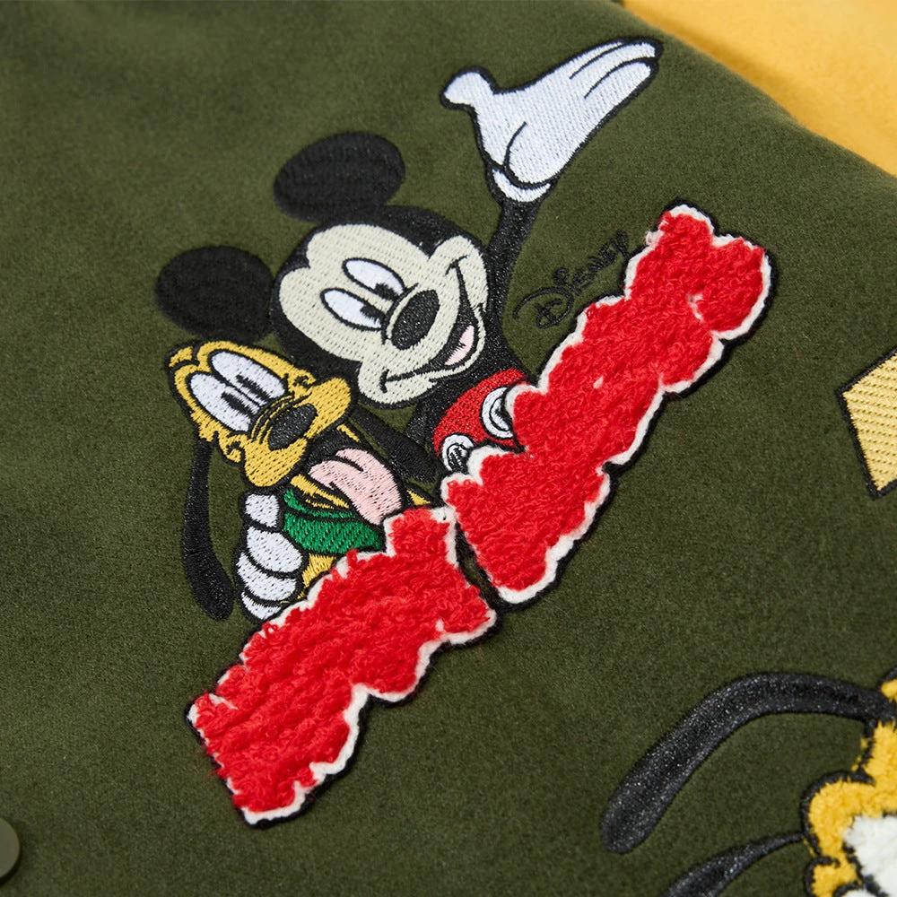 Mickey Cartoon Heavy Industries Embroidered Baseball Jacket by eprolo