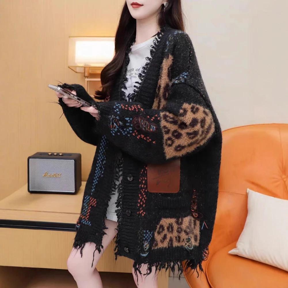 Relaxed Knit Cardigan Sweater Coat for Women Oversized Loose Fit Casual StylePlus Size Autumn/Winter Fashion Top by eprolo