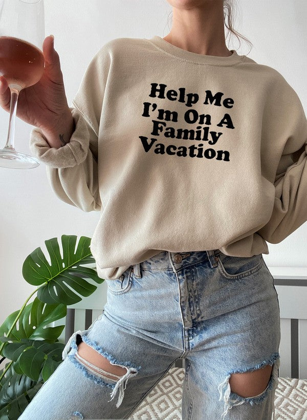Women's Unique Help Me I'm On A USA Made Sweatshirt With Fun Designs-5