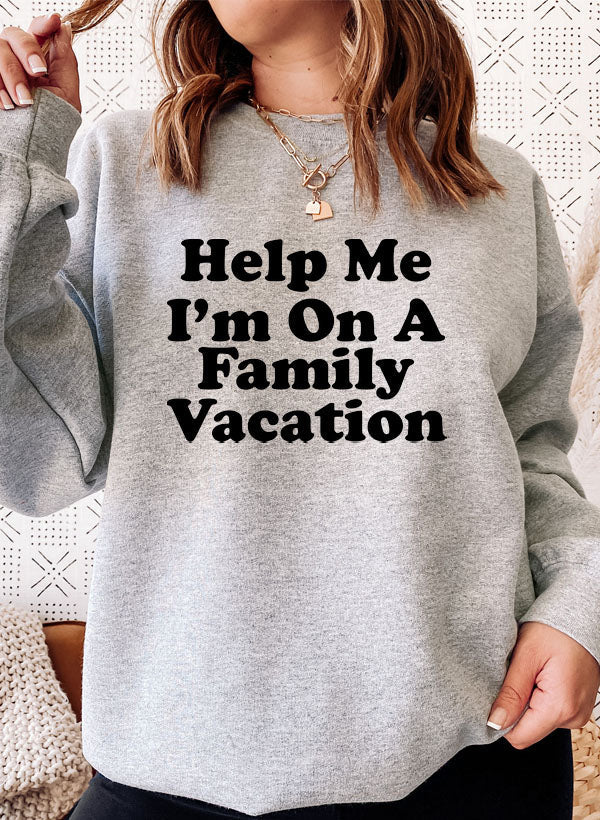 Women's Unique Help Me I'm On A USA Made Sweatshirt With Fun Designs-4
