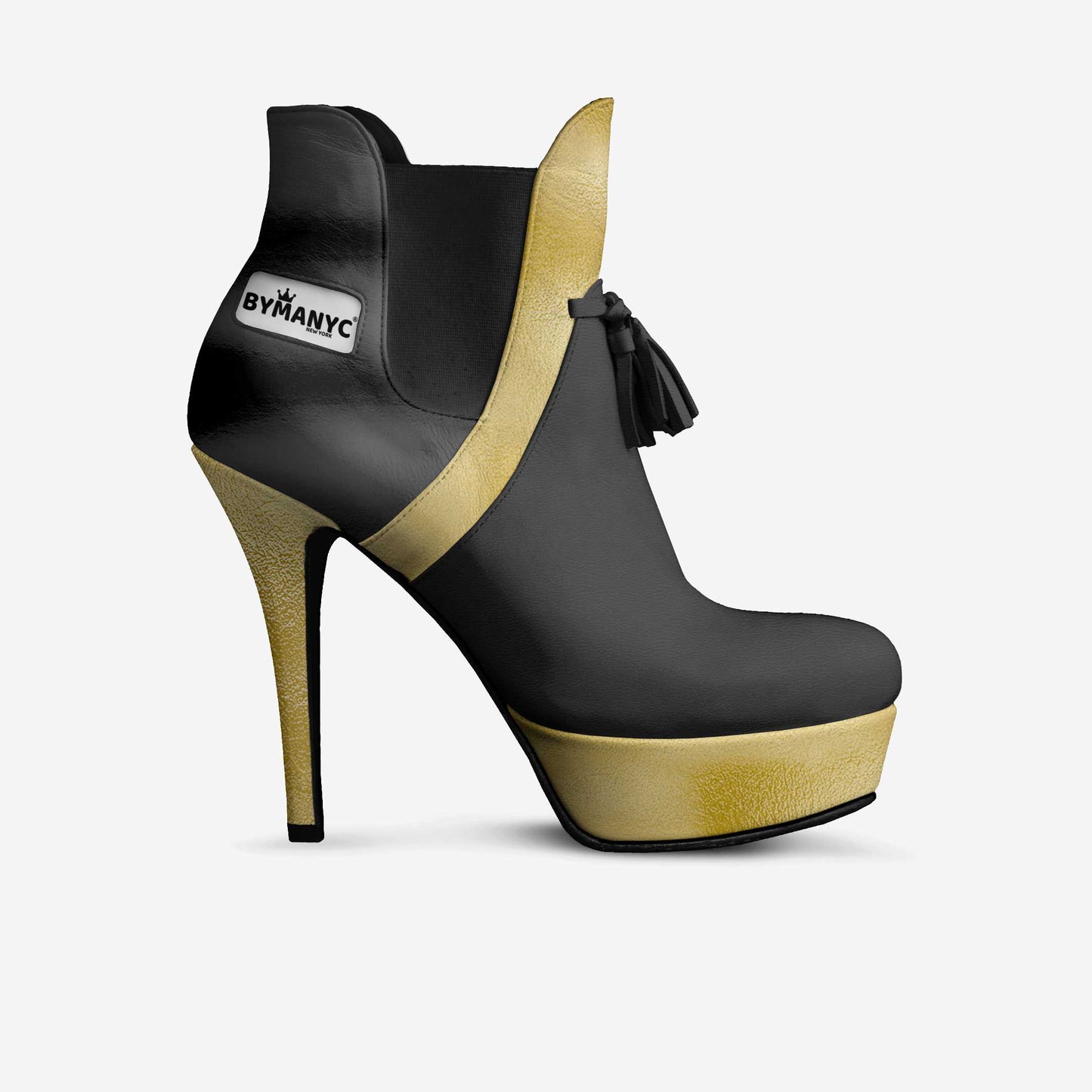 Limited Edition Vegan Over-The-Knee Boots BYMANYC New York Skyline Black