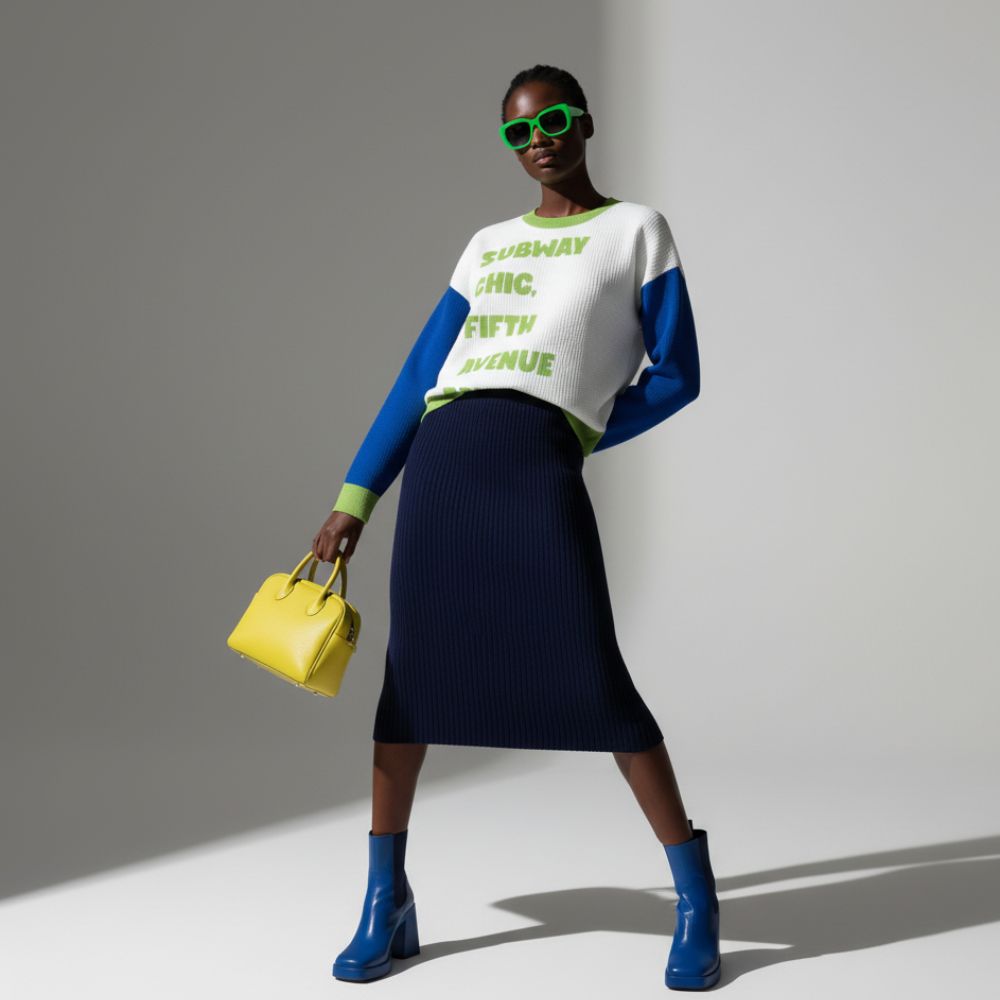 MANHATTAN Sweater BYMANYC New York Color-Block Eco Luxury Streetwear-0