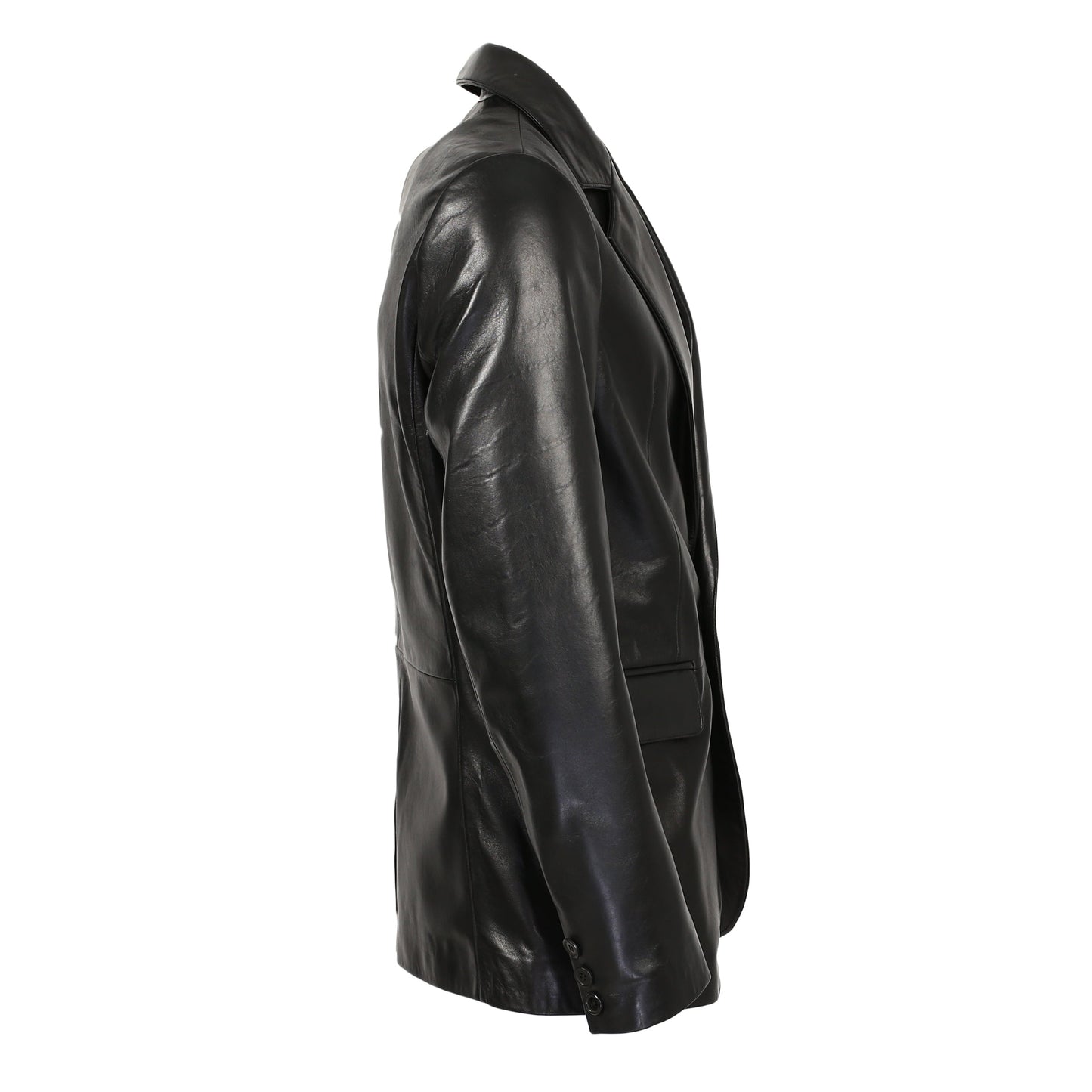 Chaqueta formal de cuero de un botón para hombre de Nueva Zelanda - Blazers de piel de oveja auténtica de primera calidad