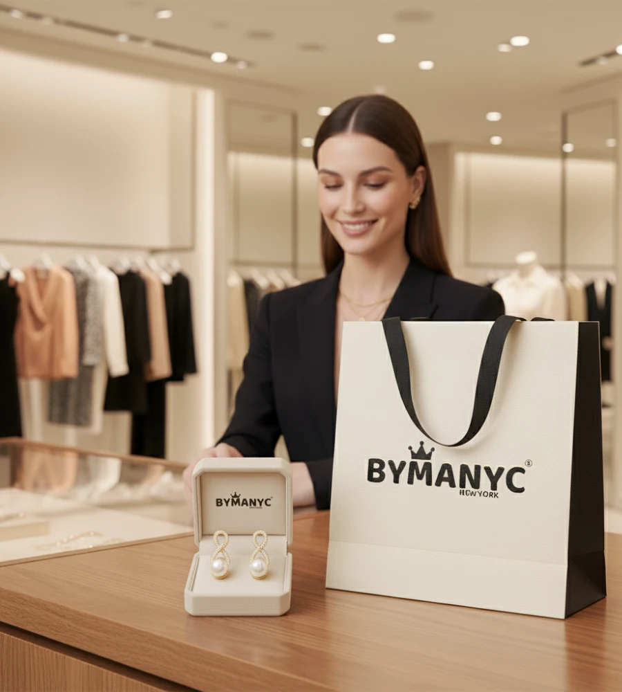 Pink Gem Hoop Earrings Pink Sunset SOHO BYMANYC ® New York by BYMANYC ® New York