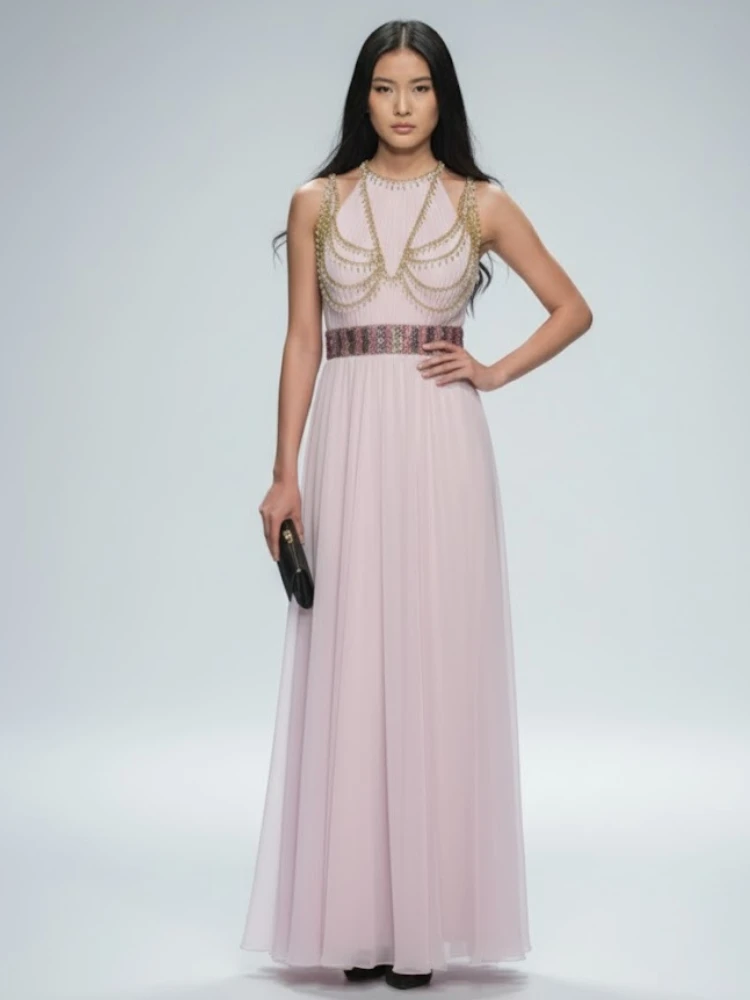 Pink Long Gala Dress MIDTOWN: Prêt-à-Porter Line BYMANYC ® New York by BYMANYC ® New York