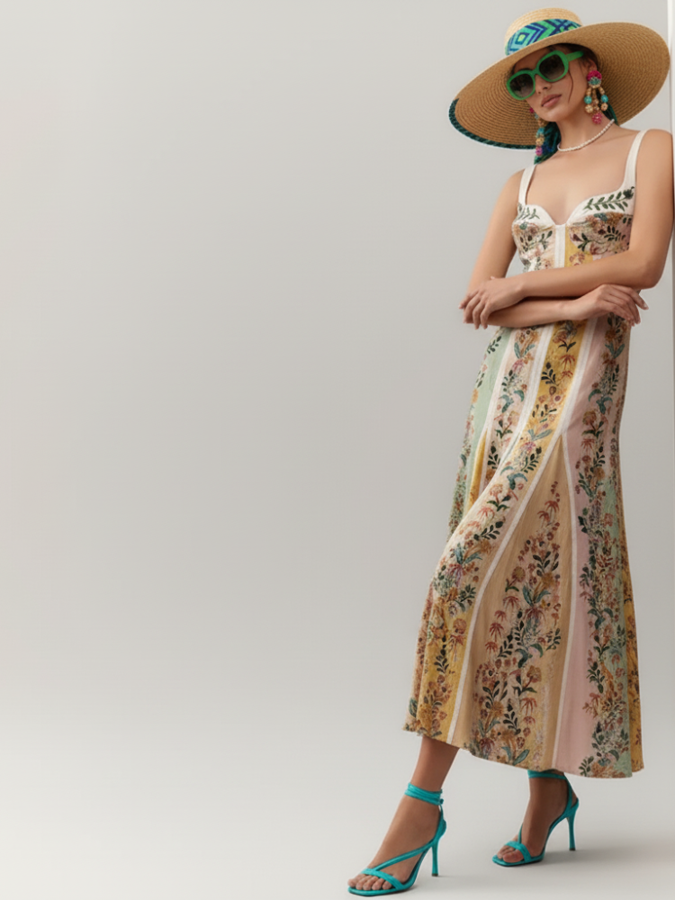 Strapless Floral Dress, The Hamptons | Women - BYMANYC ® New York-0