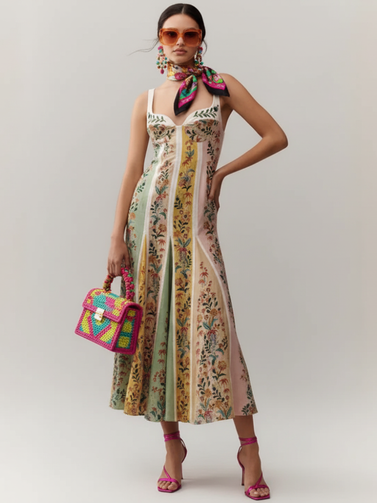 Strapless Floral Dress, The Hamptons | Women - BYMANYC ® New York-1