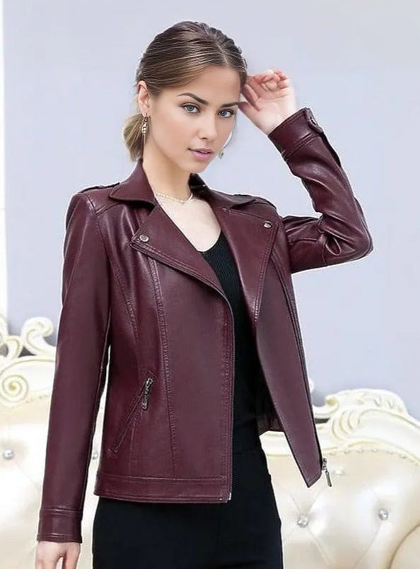 Abrigo de piel de oveja auténtica para mujer Thomas Tina, elegante chaqueta de exterior