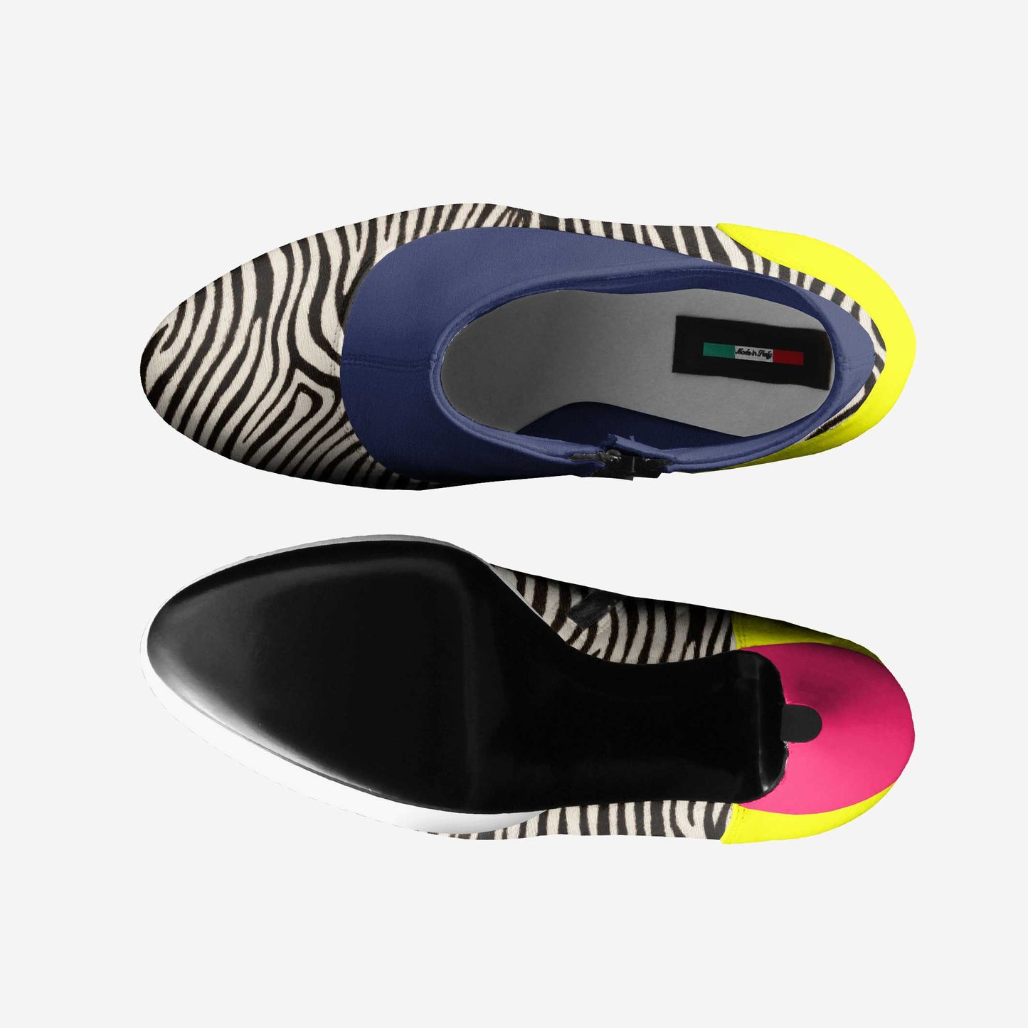 Vegan Platform Ankle Boots NY Bold Black By Many C Luxury Vegan Italian Leather Boots