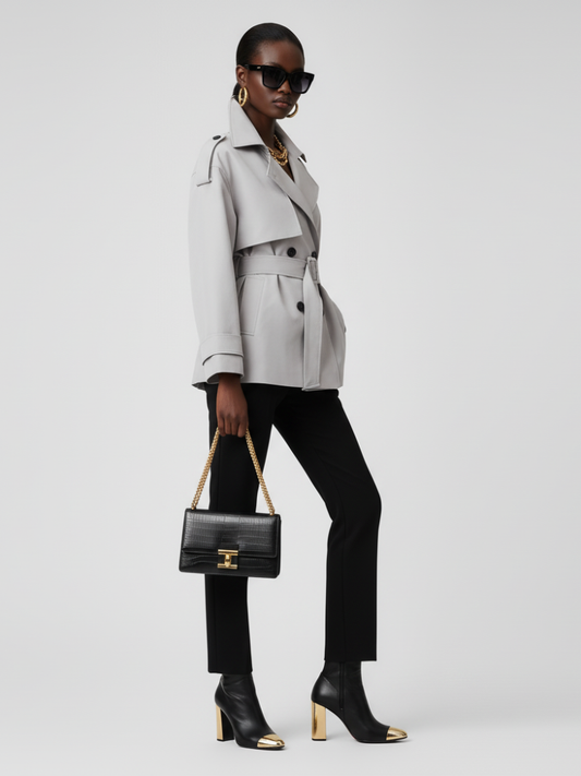 Women's Cropped Trench Jacket DUMBO ECO FASHION BYMANYC ® New York-0