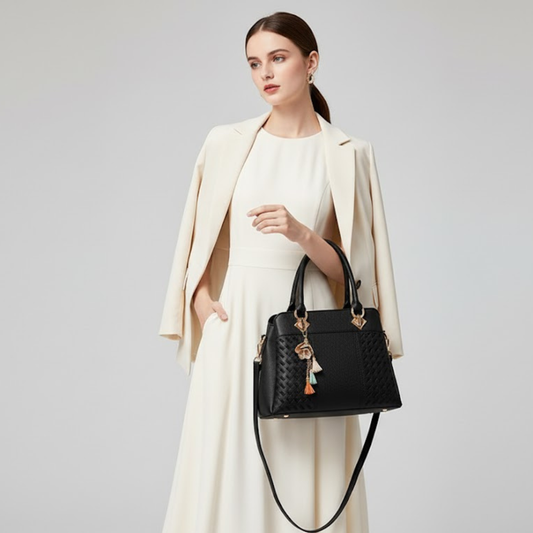 Women's Handbags: Tribeca Weave Tote | Manhattan Chic Collection BYMANYC ® New York-0