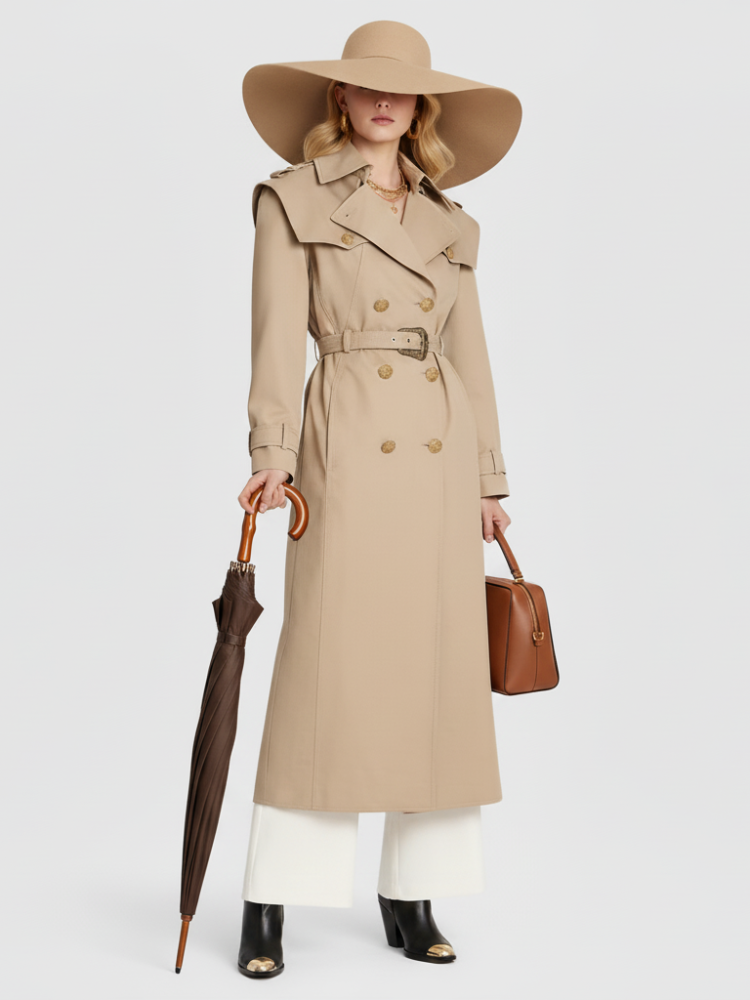 Women's Trench Coat by UPPER EAST SIDE COUTURE BYMANYC New York Classic Elegance Design-0