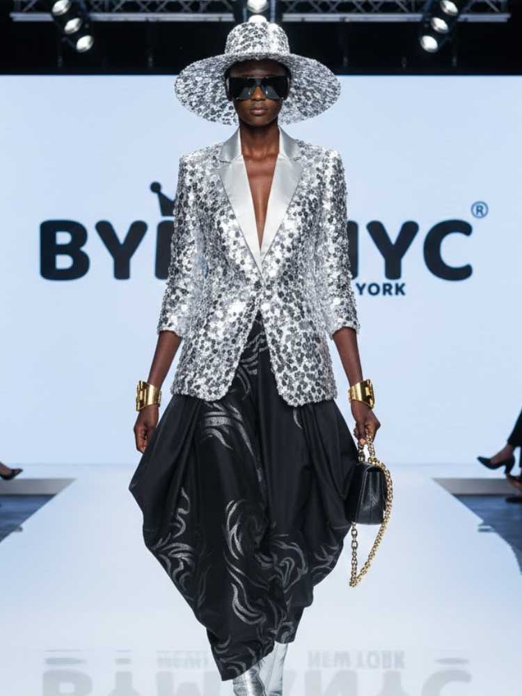 New York Women's Sequin Jacket BYMANYC Pre-Order Collection Statement Evening Blazer-0