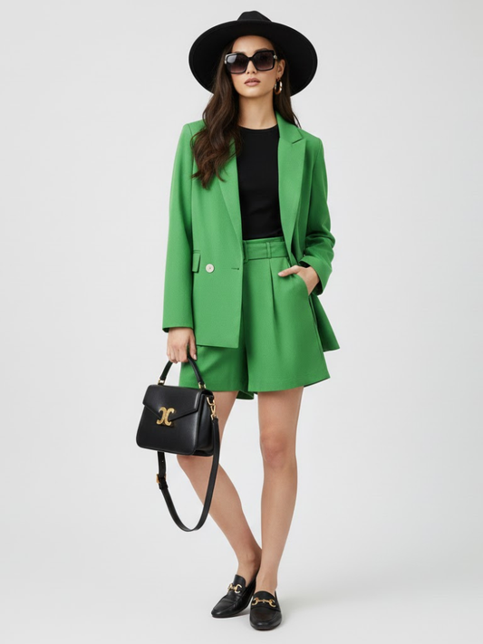 SOHO New Colecction BYMANYC NYFW High Volume Tailored Blazer Shorts Set