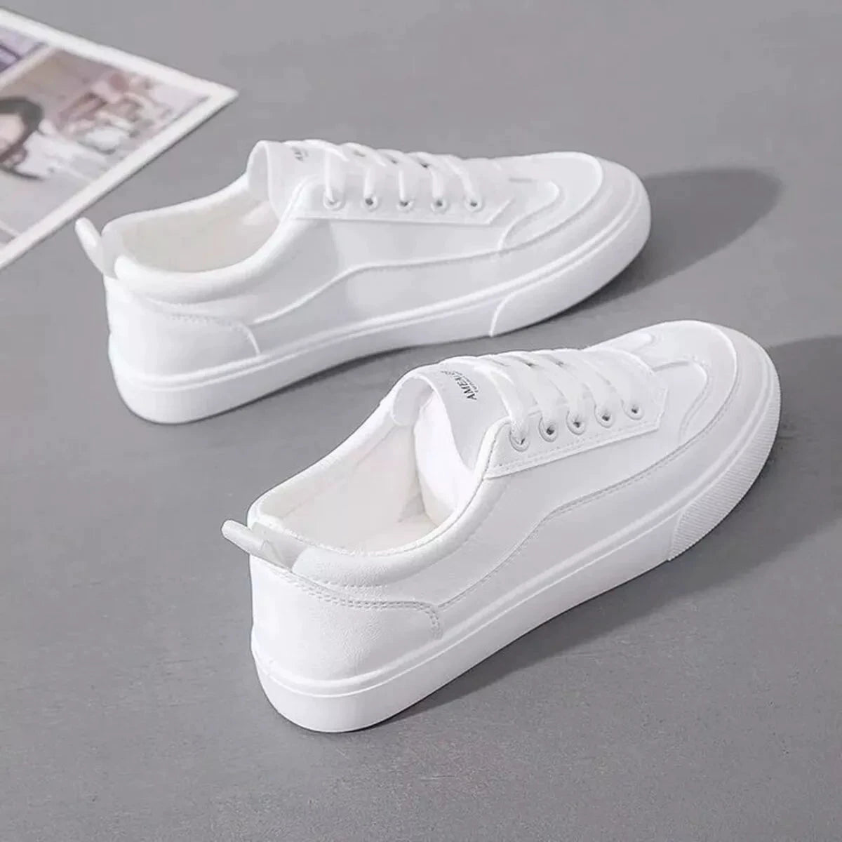 Round Toe Platform Sneakers by Trendsi