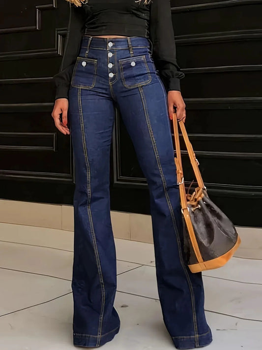 Flare Jeans with Pockets by Trendsi