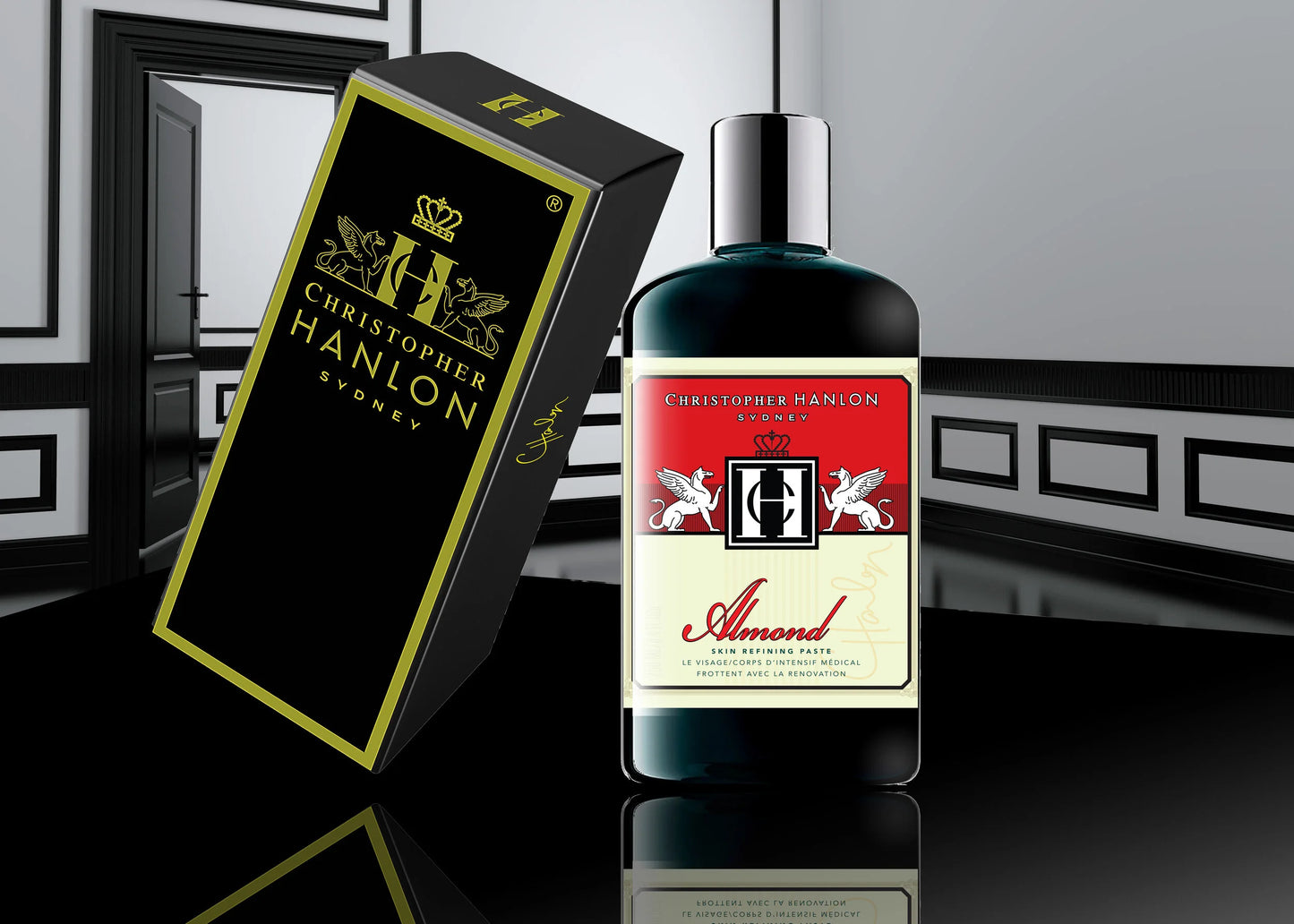 Almond Meal Face Exfoliant with Glutamic Acid and Gem Powders.