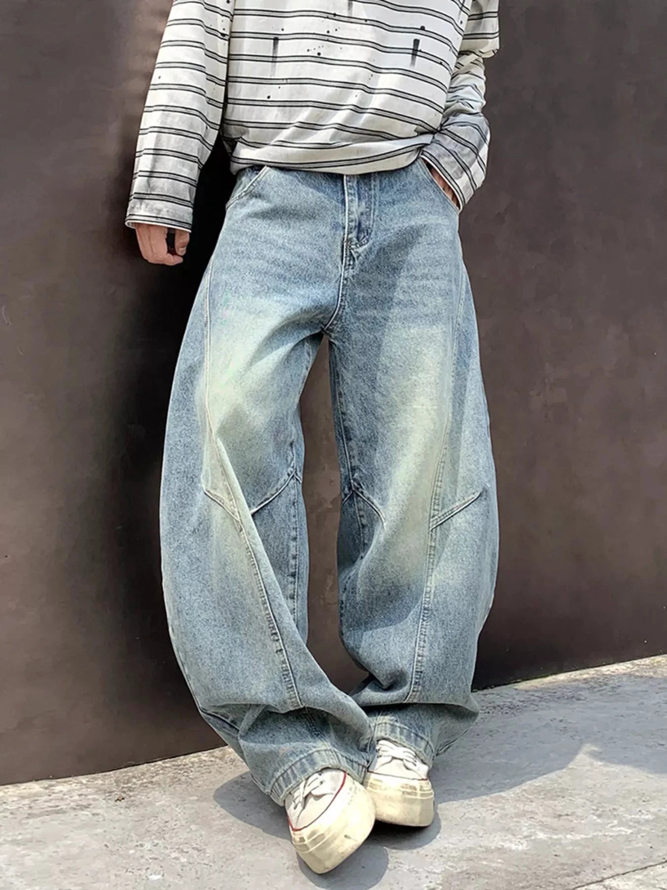 Men's Full Size Wide Leg Jeans Plus Size by Trendsi