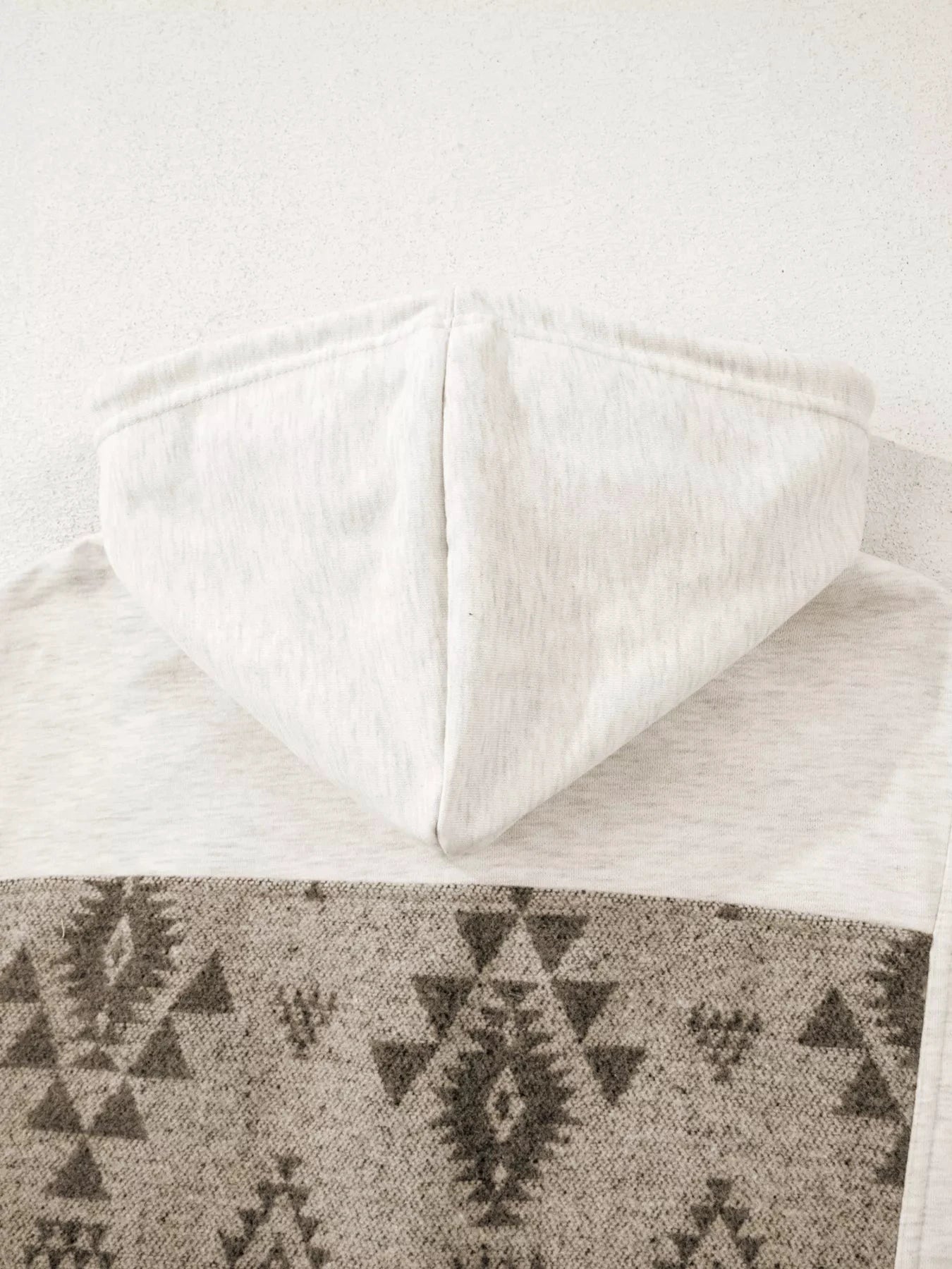 Western Aztec Print Color Block Patchwork Drawstring Hooded Shacket by Trendsi