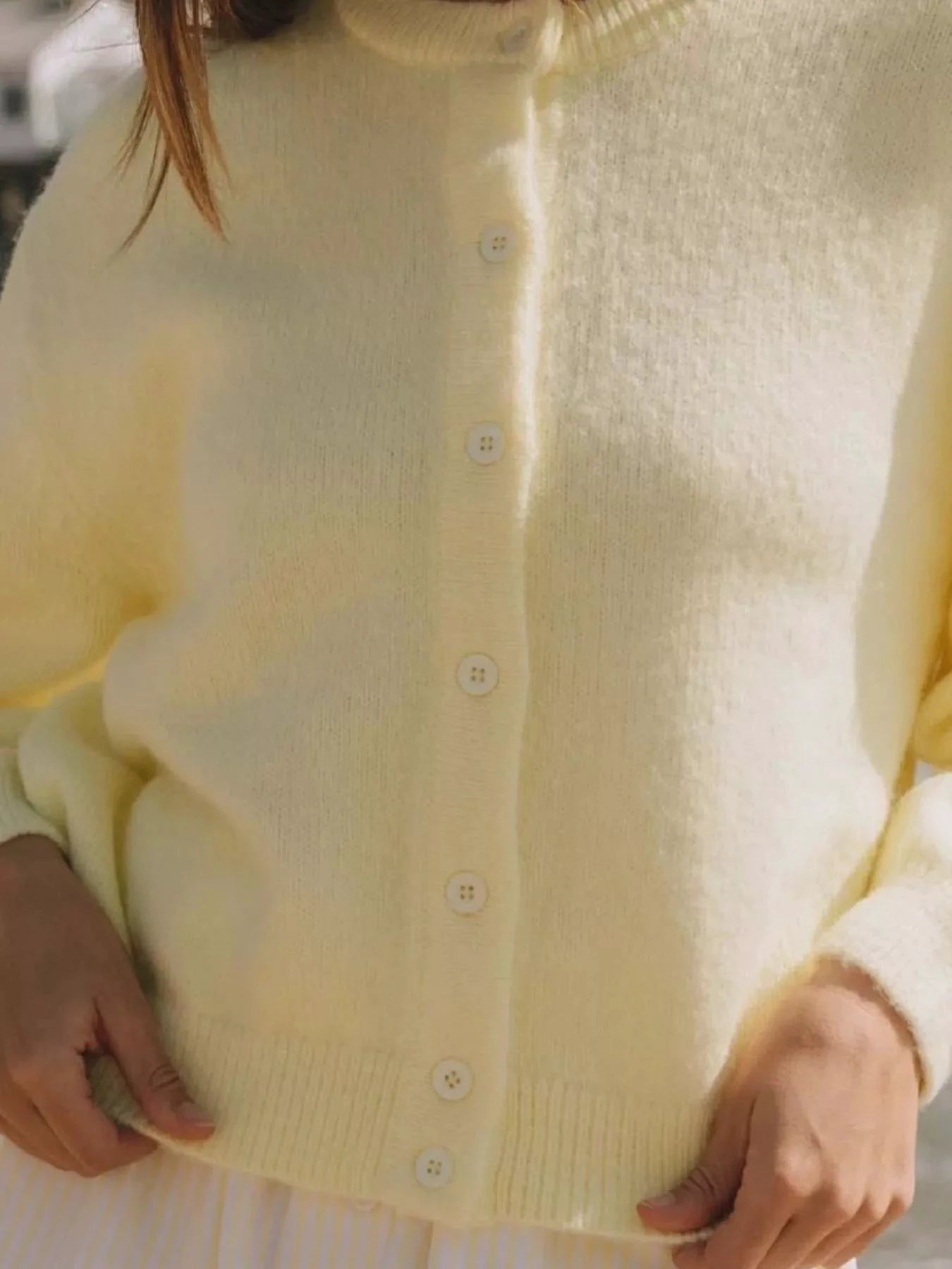 Button-Down Knit Cardigan by Trendsi