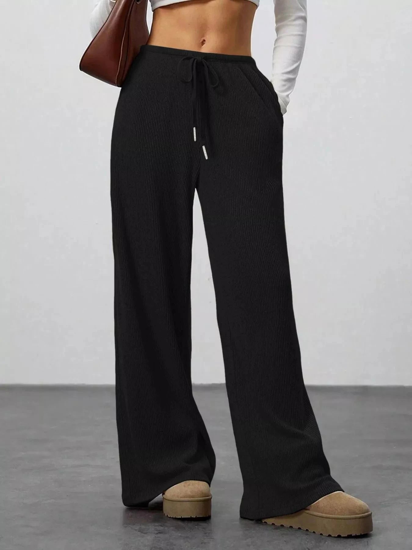 Relaxed Fit Drawstring Pants by Trendsi