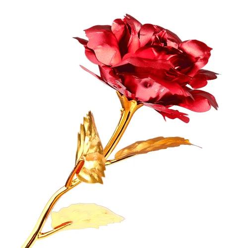 24K Foil Plated Red Rose Valentine's Day Gift by JeansDenim.Store