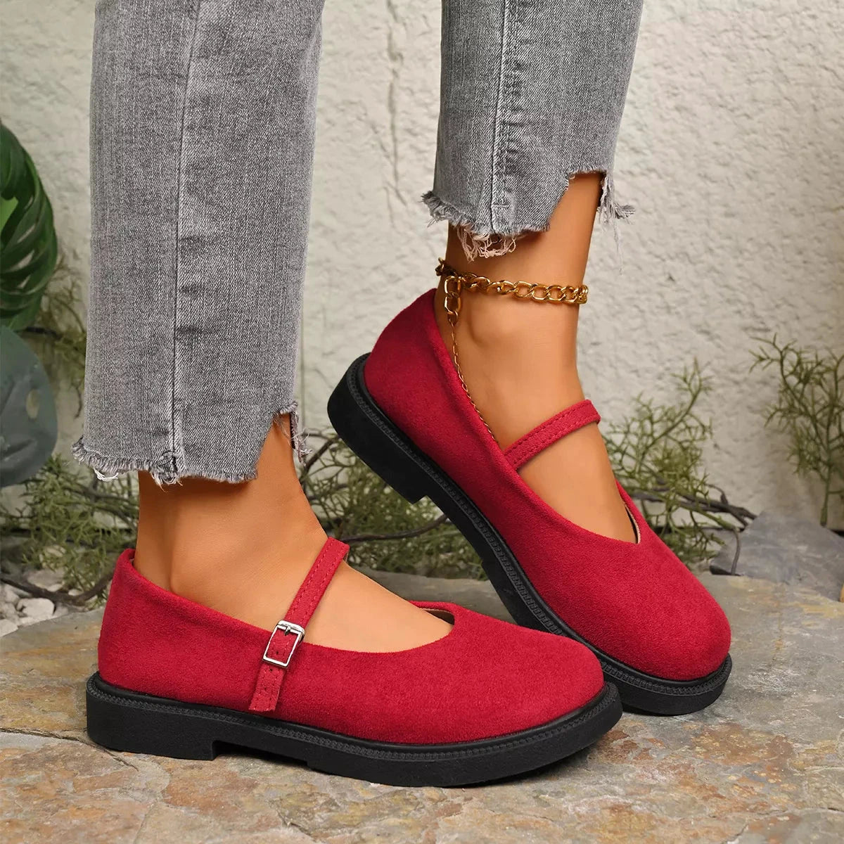 Round Toe Slip-Ons by Trendsi