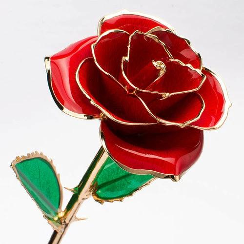 24K Gold-plated Rose Flower With A Gift Box Valentine's Day Gift by JeansDenim.Store
