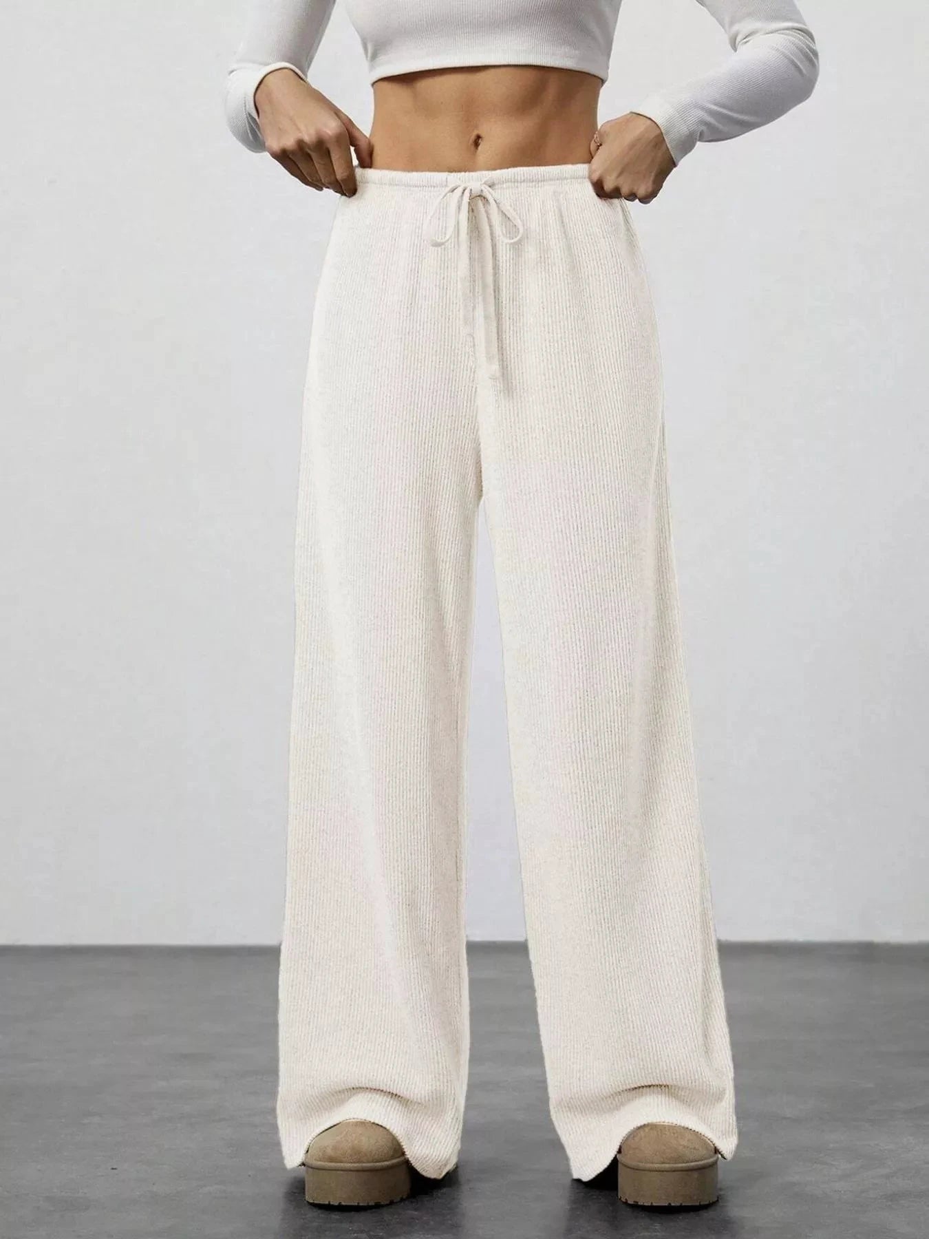 Relaxed Fit Drawstring Pants by Trendsi