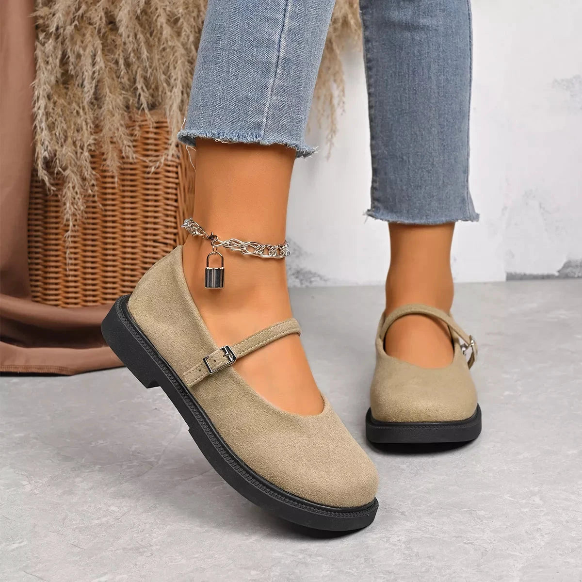 Round Toe Slip-Ons by Trendsi